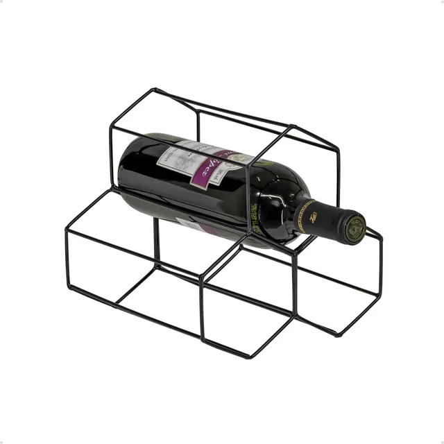 Adega De Mesa Empilhável Vinho 3 Garrafas