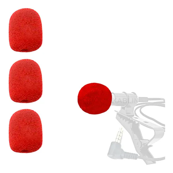 Kit 3 Espuma Proteção Para Lapela Headset 20(a)x17(l)x6(d)mm
