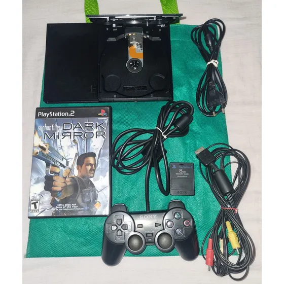 Leia Console Sony Ps2 Slim Playstation 2 Slim Completo 100%
