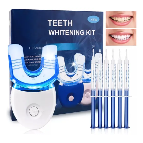 Kit De Blanquear Dientes Lampara Led Gel Dental 7 En 1