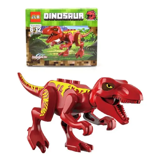 Dinosaurio Para Armar T-rex Rojo Tyranosaurus Rex Coleccion