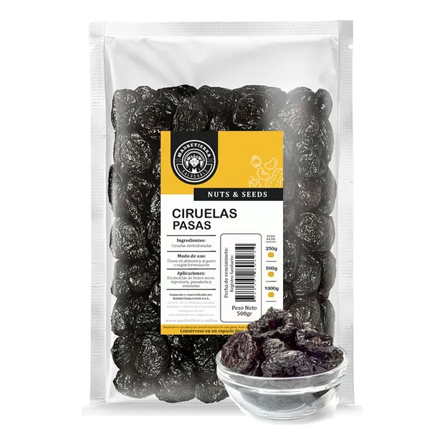 Ciruelas Pasas Sin Semillas 500