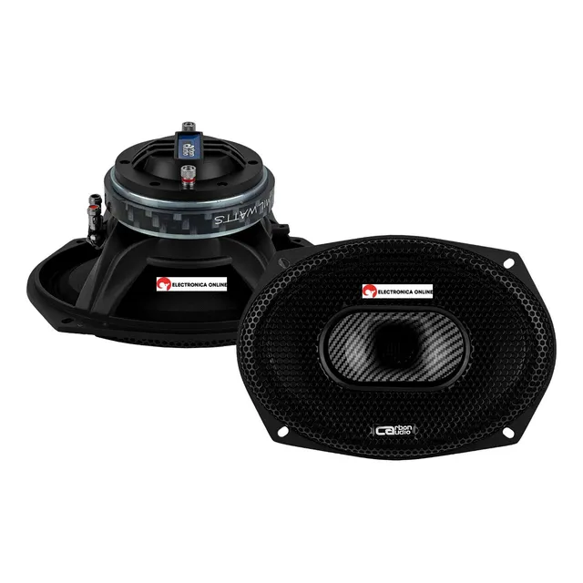 Par De Medios Rangos Con Driver 6x9 PLG Carbon Audio 1000w 