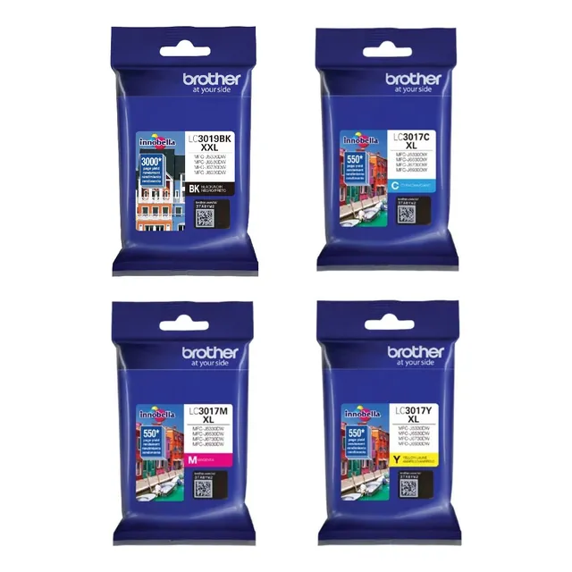 Combo Cartucho Brother Lc3017 Colores Y Lc3019 Negro Orig.
