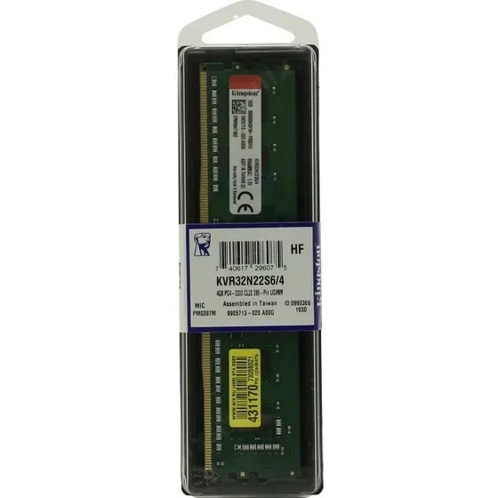 Memoria Ram Kingston 4gb 4 Gb 3200mhz Ddr4 Pc Dimm Pc4-25600