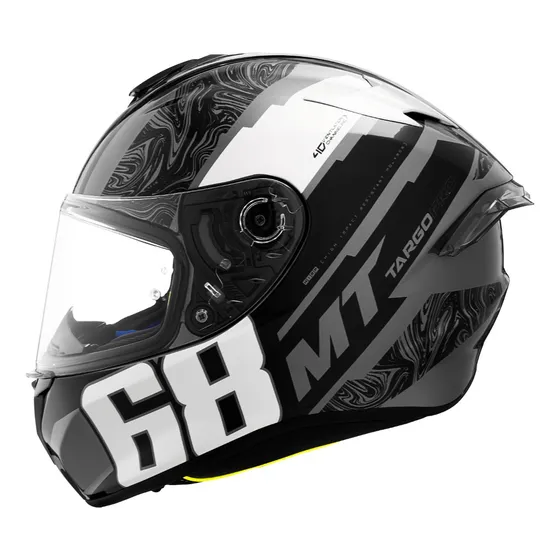 Casco Moto Mt Targo Pro Welcome F2 Gris Brillo Integral