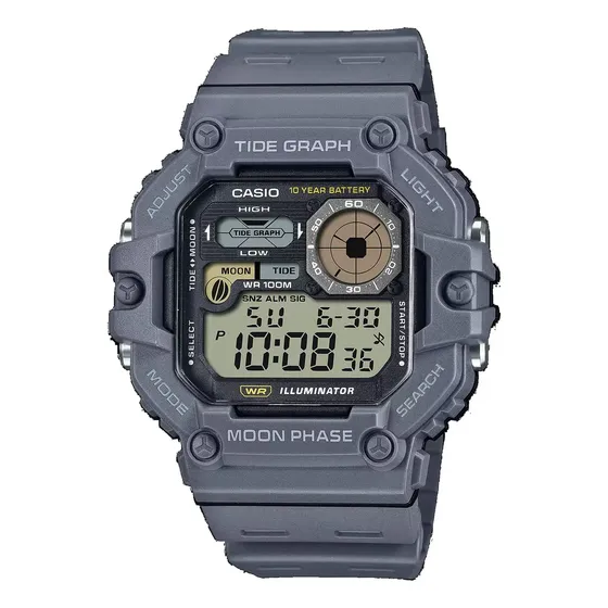 Reloj Casio Digital Gris Ws-1700h-8a Hombre Fase Lunar | Cuotas sin interés