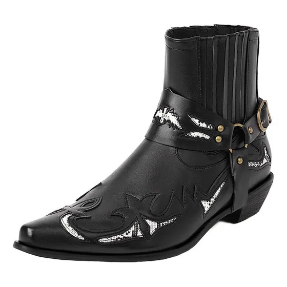 Vaquero De Invierno A La Moda For Hombre, Bordado A Media P