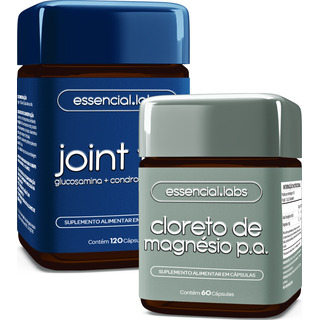 Kit Joint Com Glucosamina, Condroitina E Msm - 120 Cápsulas + Cloreto De Magnésio P.a. - 60 Cápsulas Kit Joint Com Glucosamina, Condroitina E Msm - 120 Cápsulas + Cloreto De Magnésio P.a. - 60 Cápsulas
