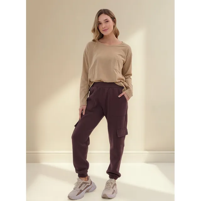 Pantalón Jogger Cargo De Frisa Metamorfosis Luz De Mar