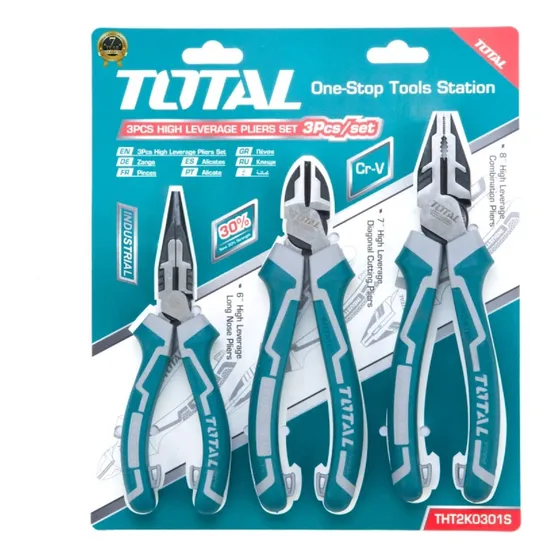 Set 3 Pinzas Alto Torque 8  Comb. 7  Diag. 6  Larga Total