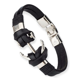 Pulsera De Cuero Y Ancla Pulsera De Cuero Y Ancla
