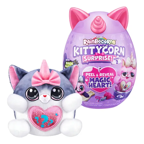 Peluche Sorpresa Rainbocorns Serie Gatitos Color Multicolor