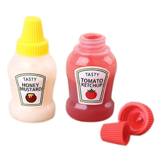 Recipientes Pequeños Para Salsa Con Tapas Botellas Exprimibl Recipientes Pequeños Para Salsa Con Tapas Botellas Exprimibl