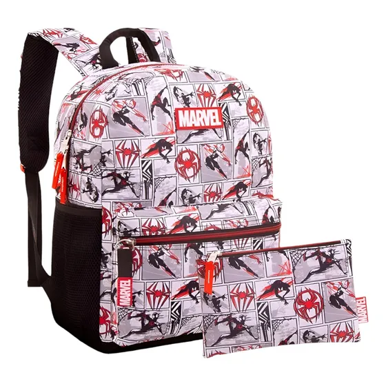  Bolso / Morral De Niños + Cartuchera Spider-man Marvel Capi