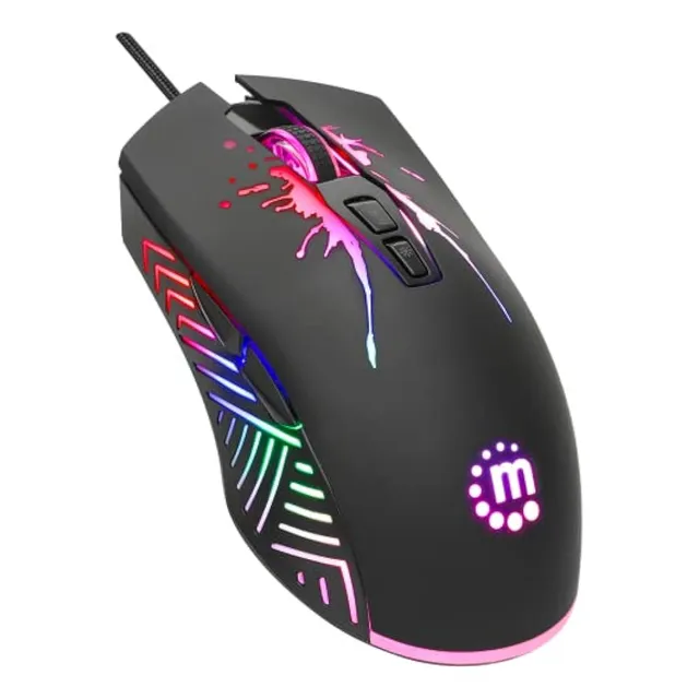 Manhattan Ratón Óptico Usb Para Juegos Rgb Led Con