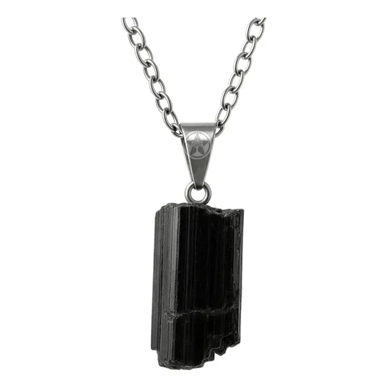 Dije Turmalina Negra Bruto Mini + Cadena - Estrella Sagrada