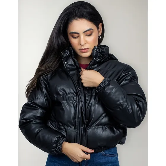 Jaqueta Feminina Puffer Bobojaco Impermeável Forrada 
