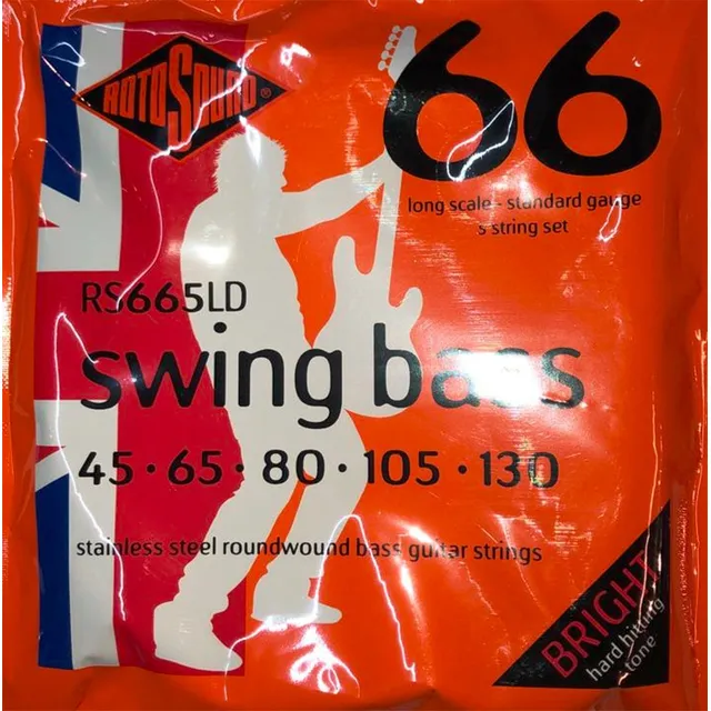 Rotosound Rs665-ld Swing Bass 5 Cuerdas Bajo 45-130