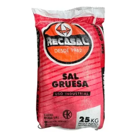 Sal Gruesa Industrial Ablandador Recasal Bolsa 25 Kg