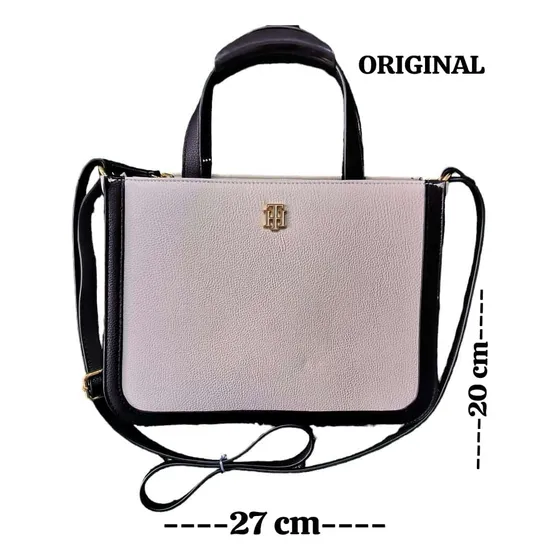 Cartera Tommy Hilfiger 100% Original. Color: Blanco C/negro