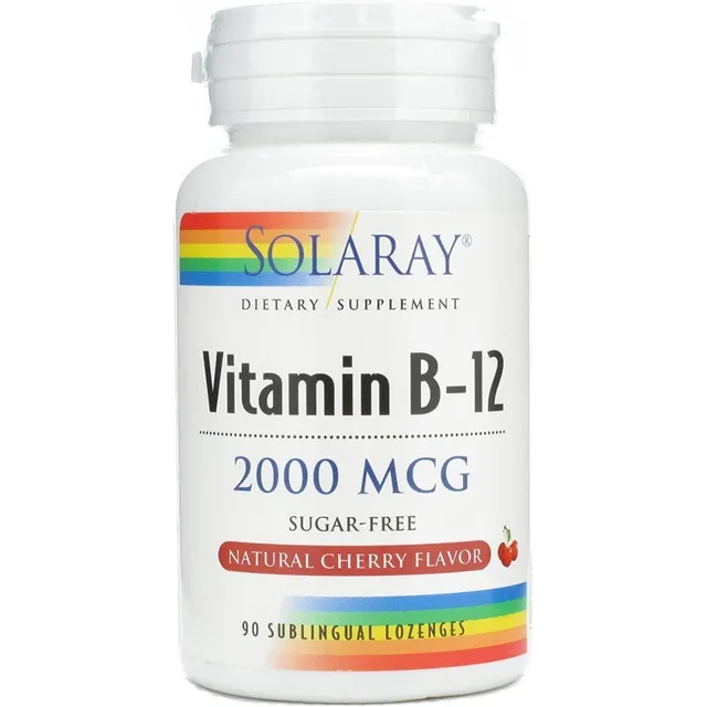 Vitamina B-12 2000mcg 90 Pastillas Solaray