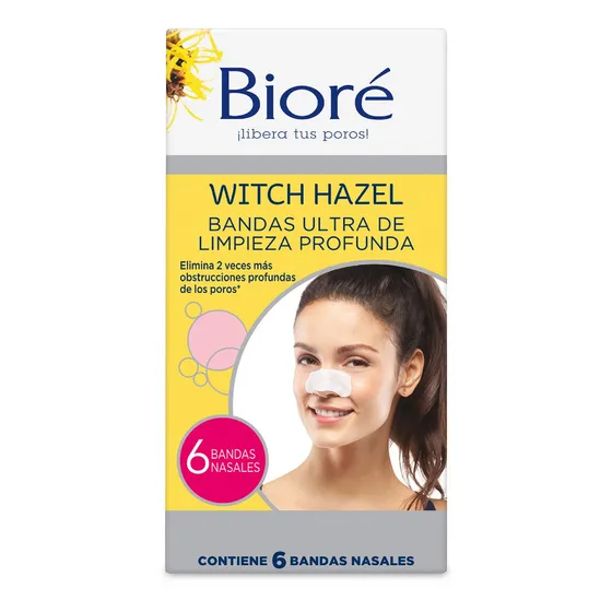 Biore Bandas Witch Hazel Ultra Limpieza Profunda Nariz 6un