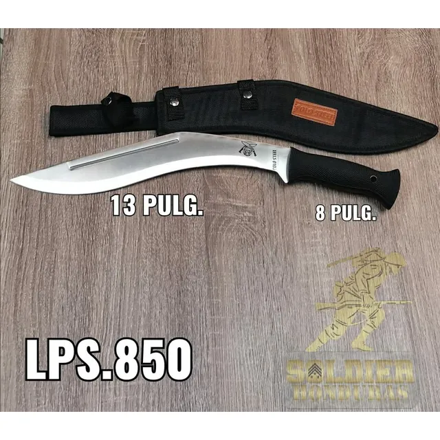 Cuchillo Machete Kukri Gurkha Tactico Pesado +funda Nylon