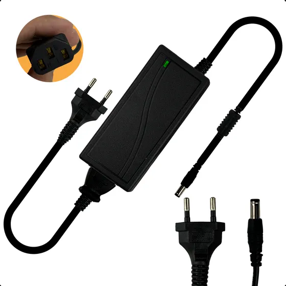 Fonte Adaptador Dc 12v 3a Ac - 100-240v Preto 