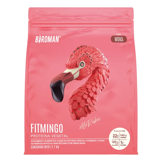 Birdman Proteína Vegetal Fitmingo 1700g By Ale Rubio Sabor Moka