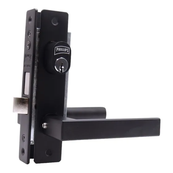 Cerradura Chapa Puerta Alumino Phillips 520c Negro Elegante