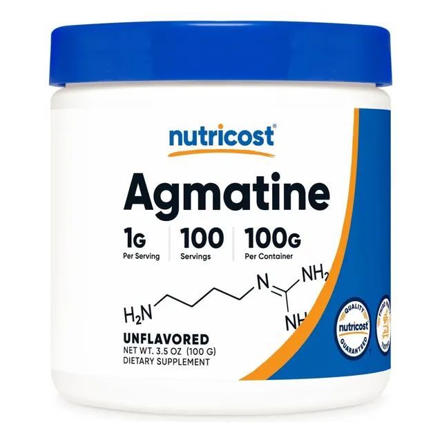 Agmatine Sulfate En Polvo 100 Servicios - Nutricost Sabor Sin Sabor