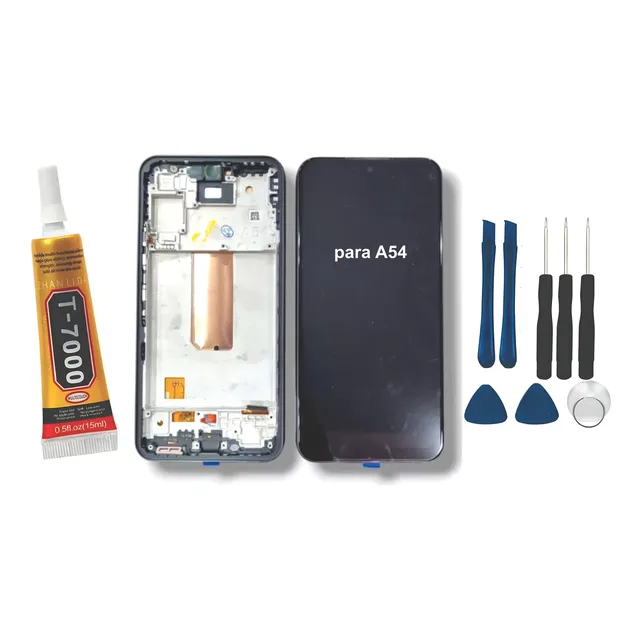 Tela Display Para A54 C/aro Oled Top + Chaves E Cola 15 Ml