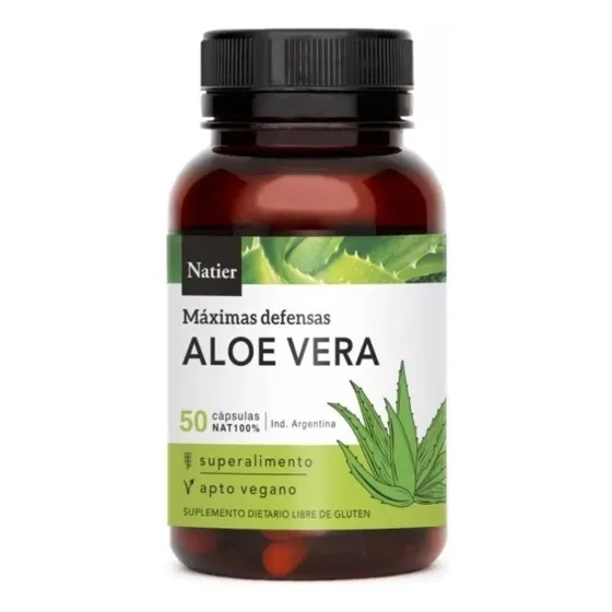 Aloe Vera En Cápsulas, 100% Natural - 50 Capsulas