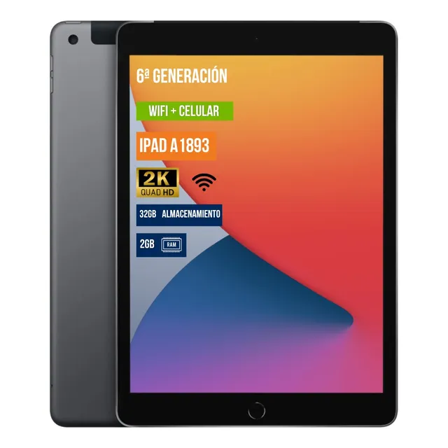 iPad Apple 6ta Generación Con Cellular 32 Gb Gris Espacial A