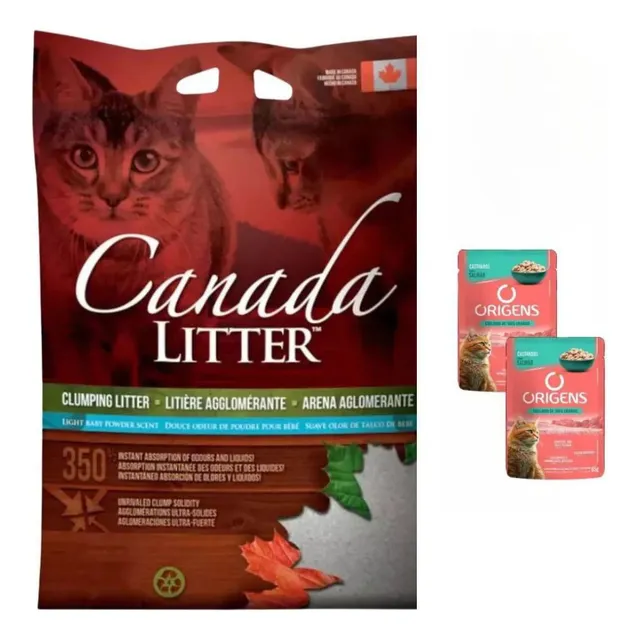 Arena Sanitaria Aglomerante Canada Litter 18kg Mas Envio