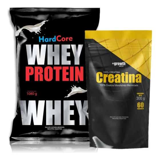 1 Whey Protein Hardcore+ 1 Creatina +growth