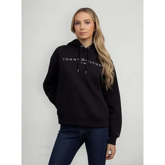 Polerón Mujer Con Logo Bordado Azul Tommy Hilfiger