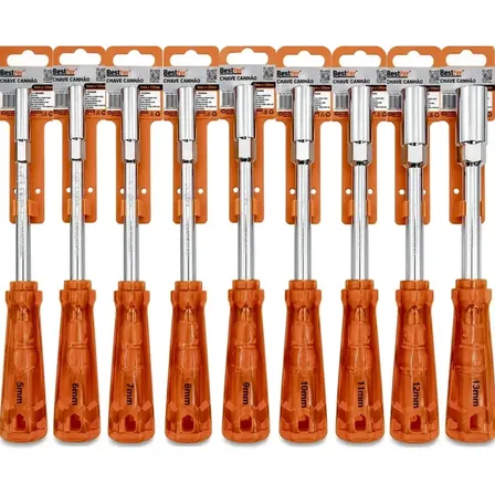 Jogo Chave Canhão Kit 9 Peças 5 A 13 Mm Alta Qualidade Laranja