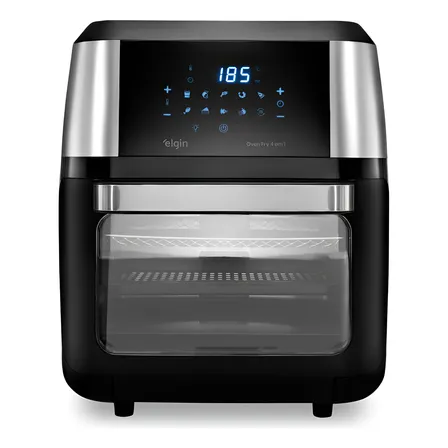 Fritadeira Air Fryer Oven Fry 4 Em 1 12l Frita Sem Óleo Assa Desidrata E Reaquece 1 800w Elgin