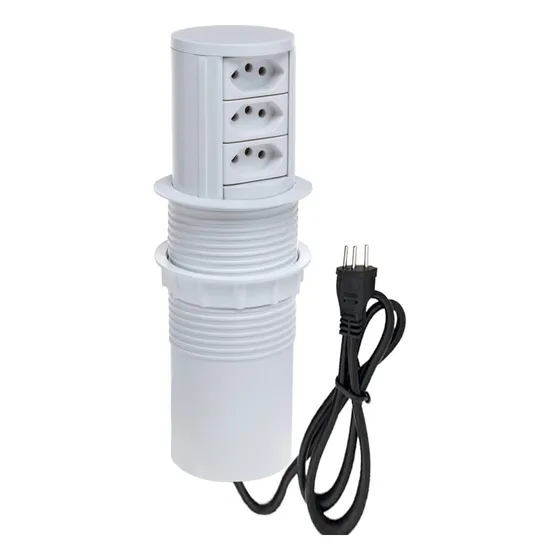 Mini Totem Slim Automático 3 Tomada 20a Cor Branco