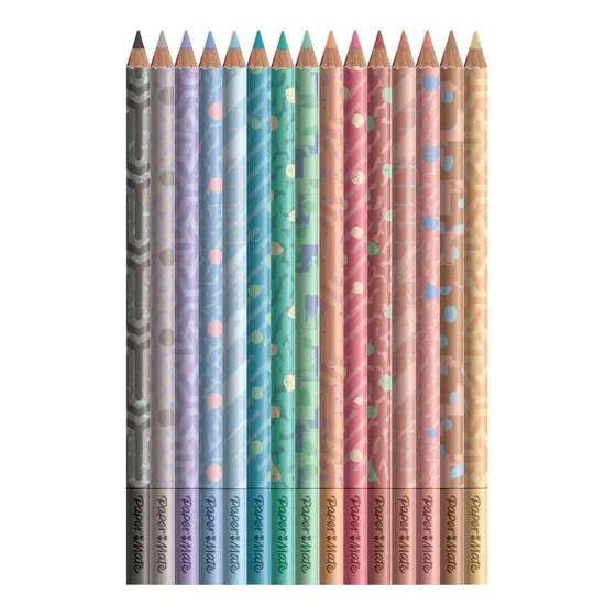 Lapices De Colores Vintage Hexagonales X15 Para Pintar Arte Trazo Multicolor