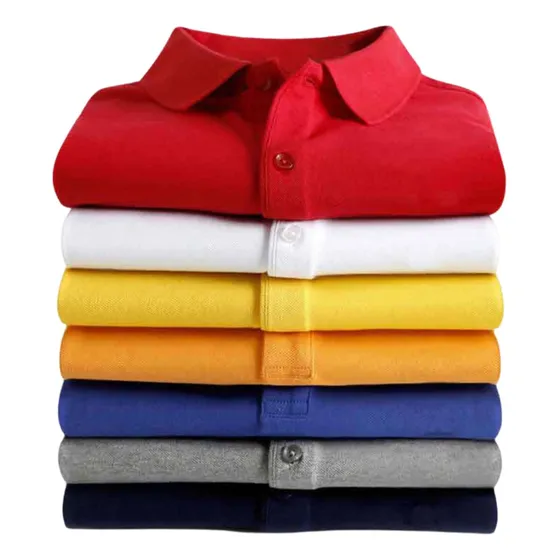 Kit 8 Camisas Polo Algodão Piquet Lisa Masculina P M G Gg