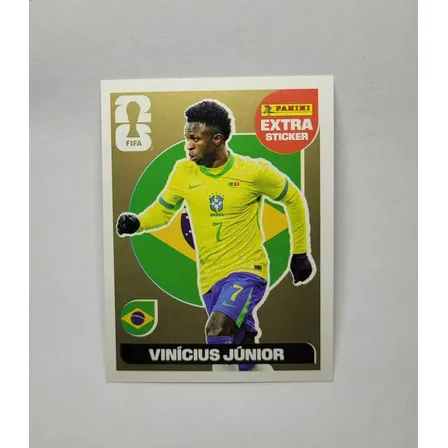 Figurinha Copa Do Mundo 2026 Legend Sticker Extra Gold Ouro Vinicius Junior Brasil