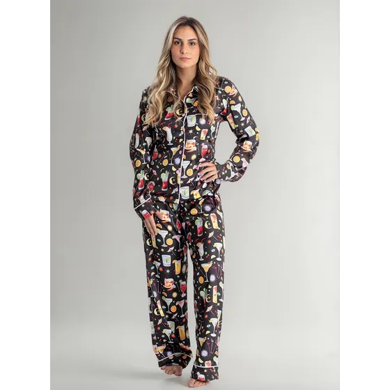 Pijama Americano Longo Drinks