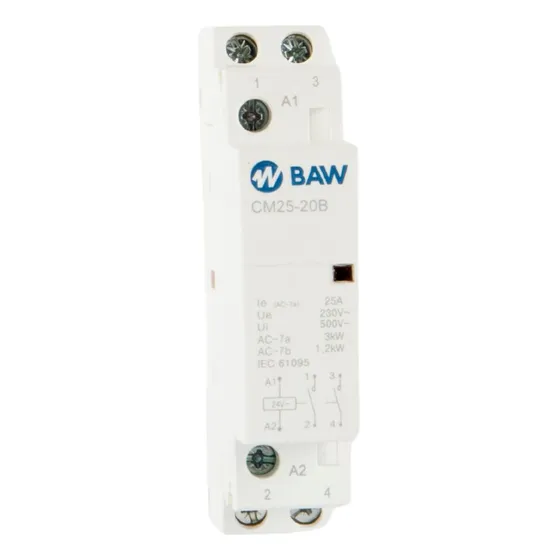 Contactor Modular 1 Din Bipolar 25a 24v Baw