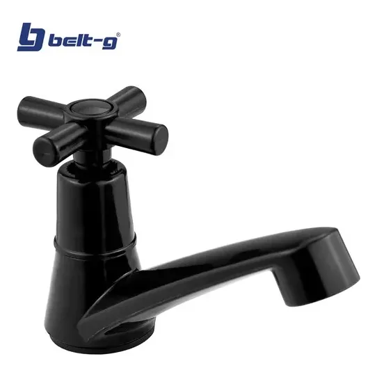 Griferia Llave Lavamano Individual Sencilla  M/cross Black