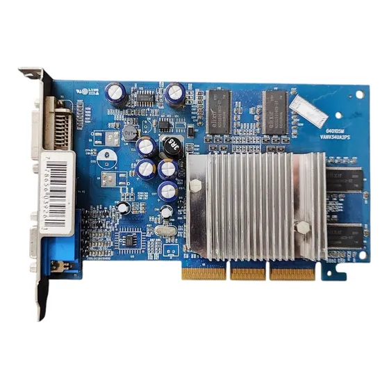 Placa De Vídeo 256mb Vga Dvi Slot Agp Pc Antigo 128bit C/ Nf