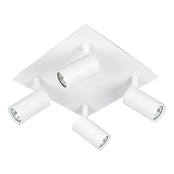 Plafon 4 Luces Moderno Candil C965/4.BT 220V Blanco Dicro Alum. Bco. Ng Tempano