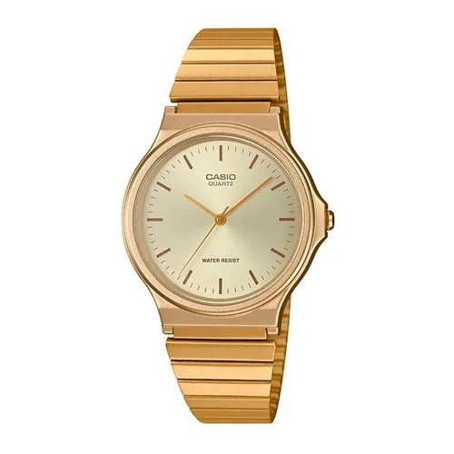 Reloj Casio Acero Inoxidable Unisex Dorado Mq-24g-9ecf Color Del Fondo Dorado Color De La Correa Dorado Color Del Bisel Dorado